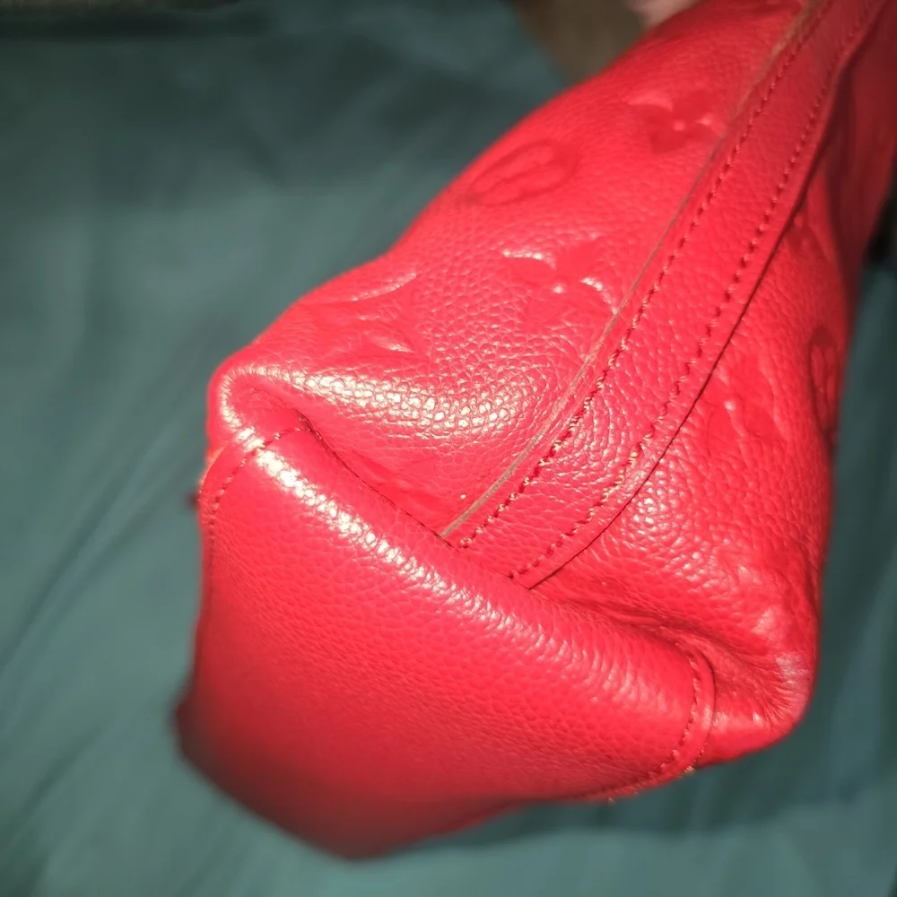Authentic Louis Vuitton Red Monogram Emperiente Leather Bag